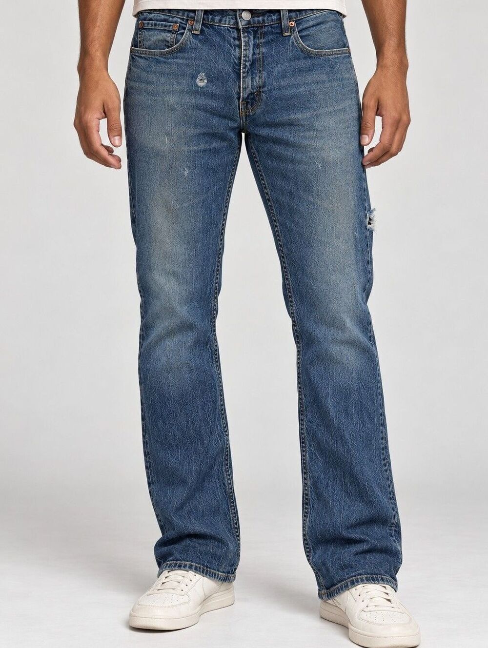 Levi’s 527 Bootcut Jeans Men’s W34 L30 Blue Distressed